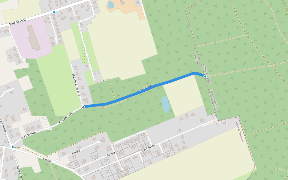 Bursztynowa walking route map in Sulmin