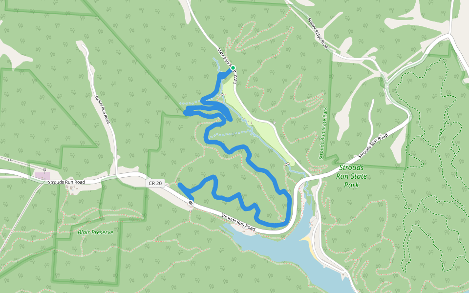 Thunderbunny Trail walking route map in Athens