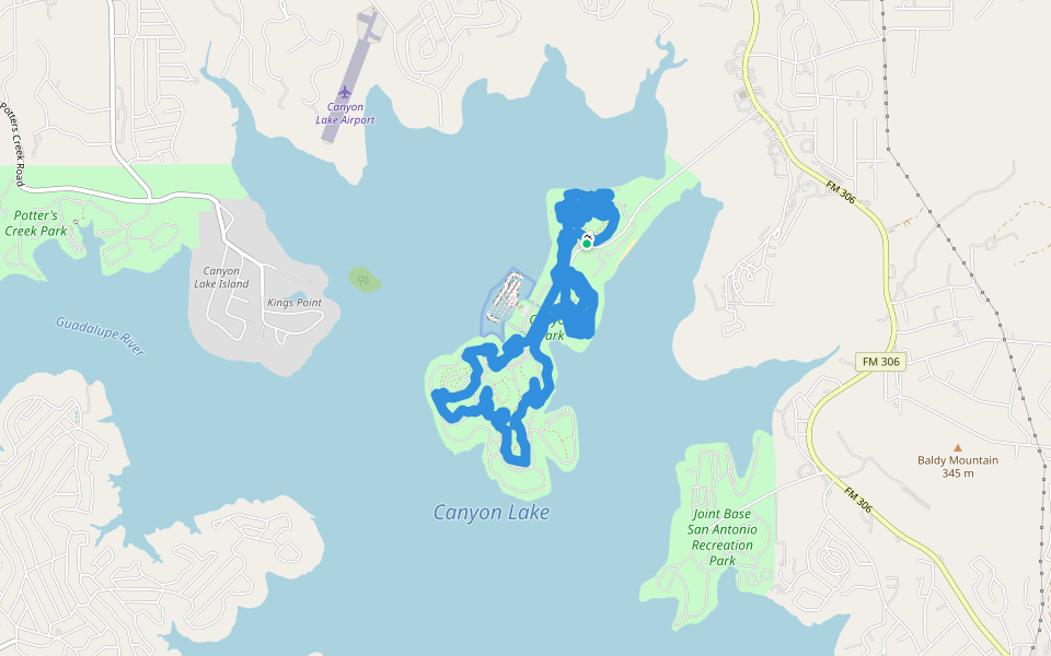 Madrone Trail walking route map in Canyon Lake