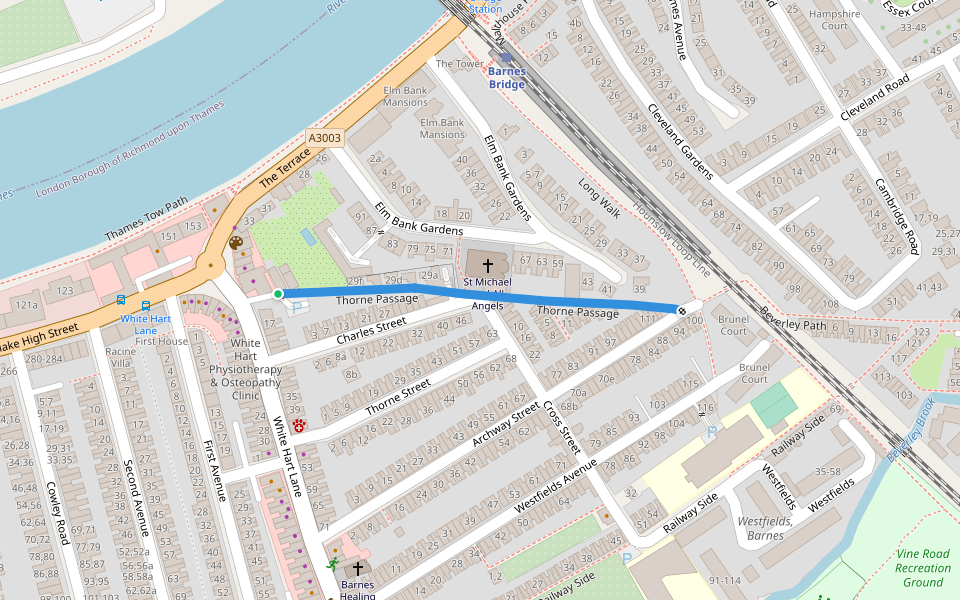 Thorne Passage Walking And Running Trail London, England Pacer