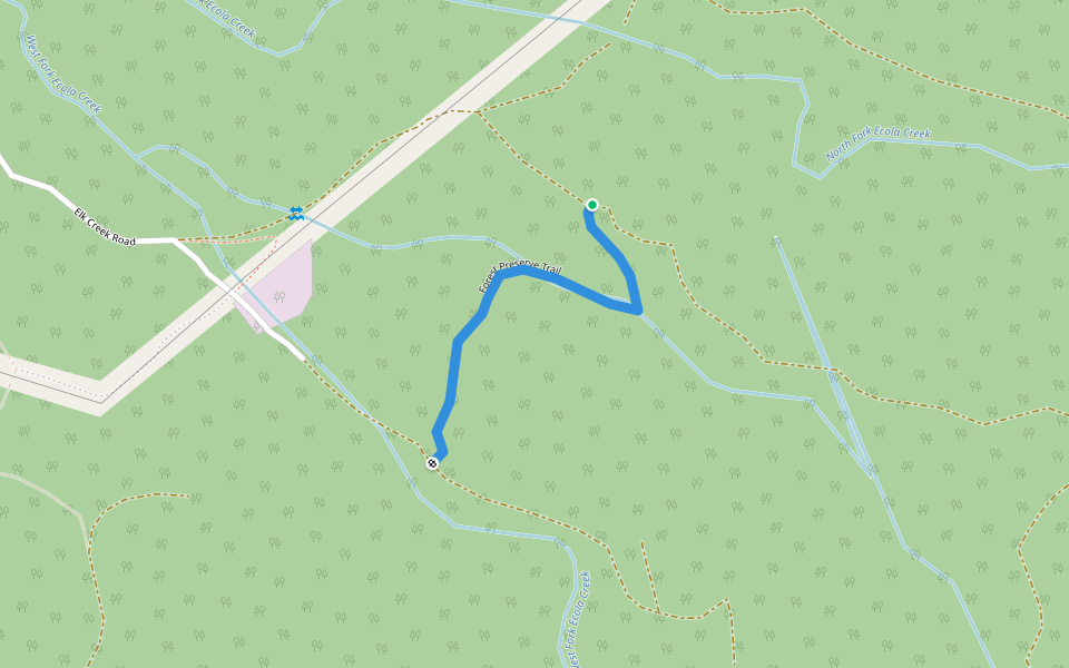 Forest Preserve Trail walking route map in Cannon Beach