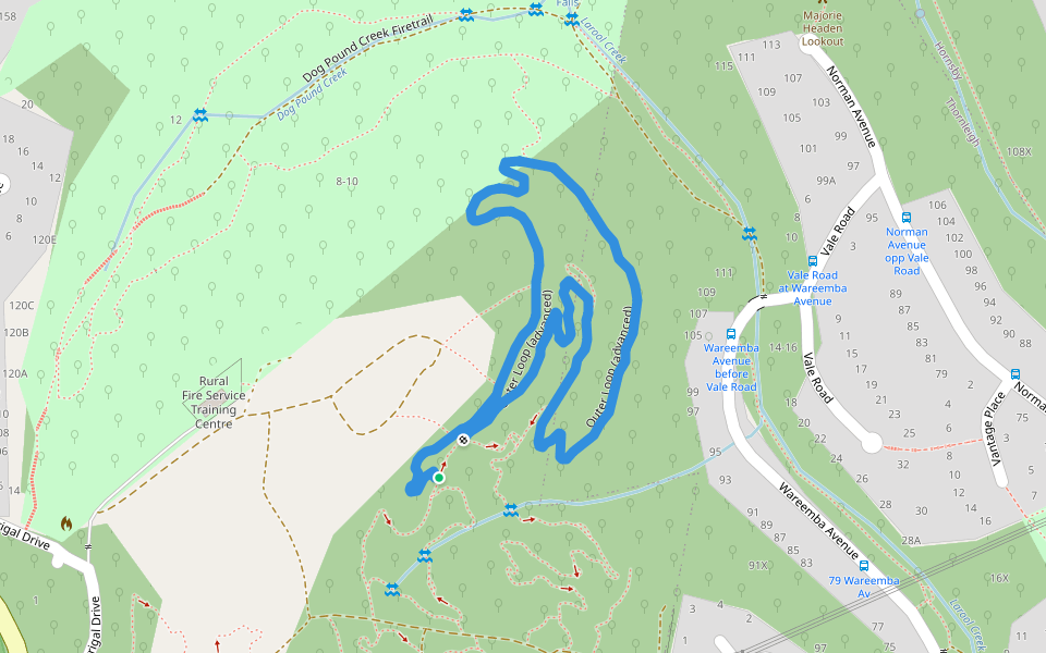 Outer Loop (advanced) walking route map in Westleigh
