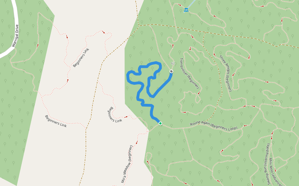 Sin City (beginner) walking route map in Westleigh