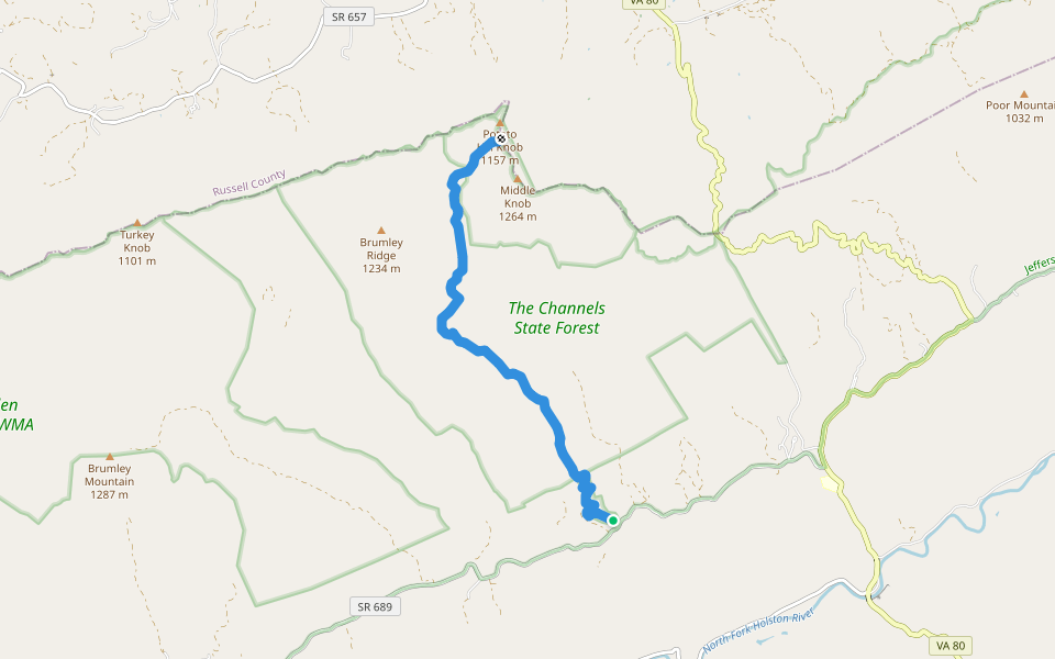 Channels Trail walking route map in Abingdon