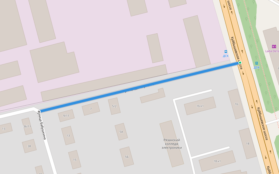 улица Декабристов walking route map in Ryazan'