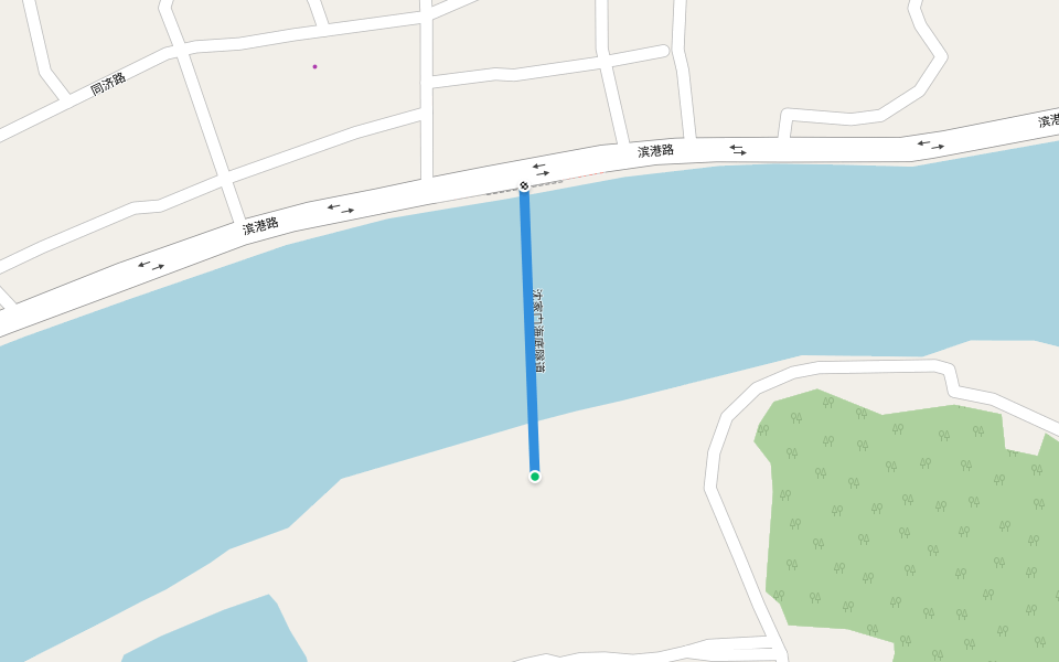 沈家门海底隧道 walking route map in Zhou Shan Shi