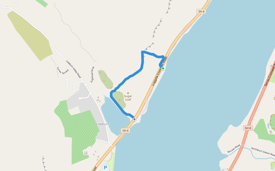 45th Parallel Loop Track walking route map in Mount Pisa