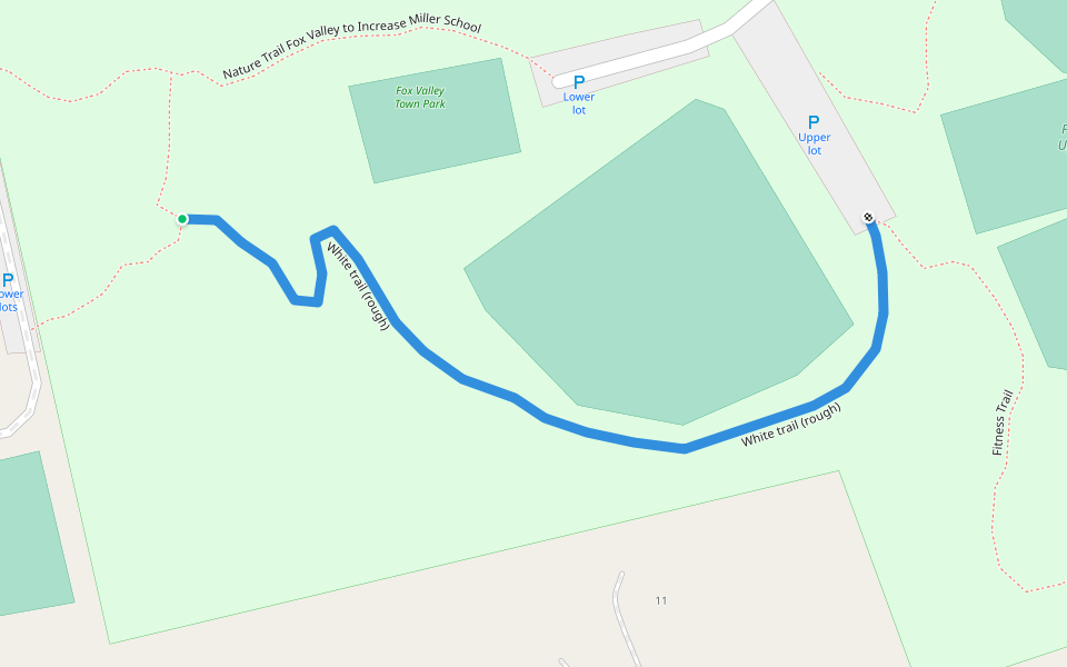 White trail (rough) walking route map in Katonah