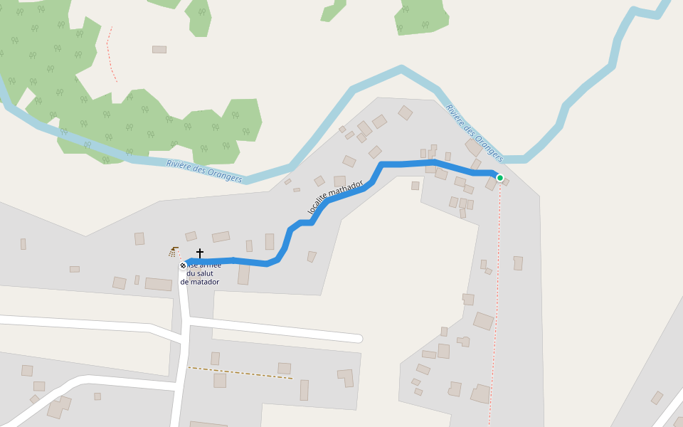 localite mathador walking route map in Cotterelle