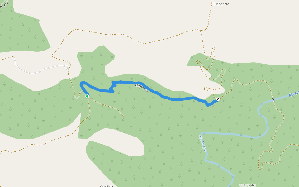 ciclogenesis walking route map in Requena