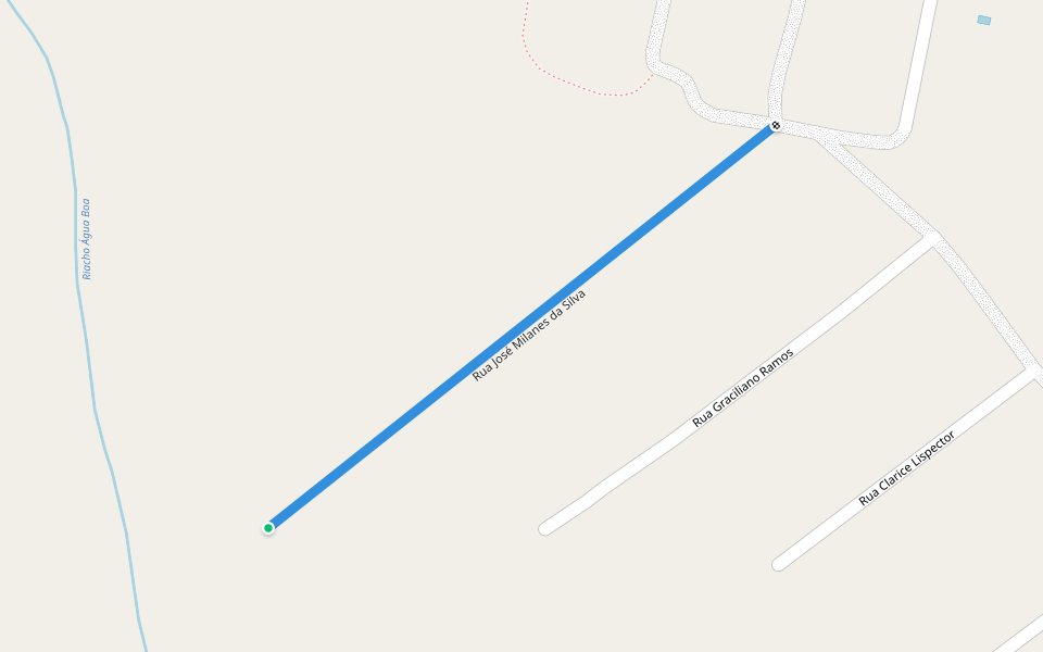 Rua José Milanes da Silva walking route map in Conde