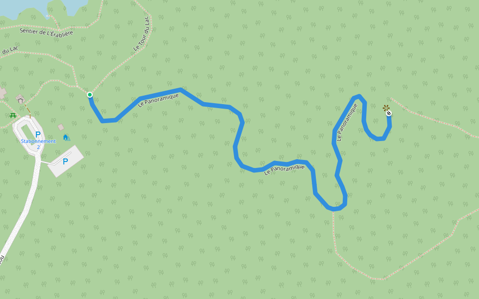 Le Panoramique walking route map in Mont-Blanc