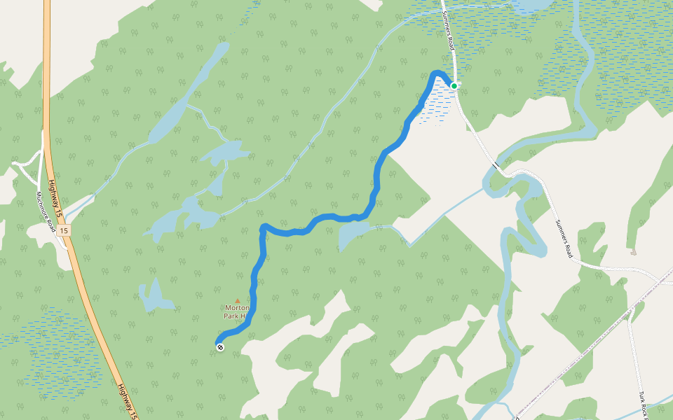 Hawkridge Trail walking route map in Lyndhurst