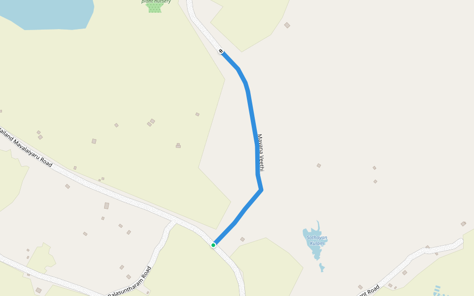 Mayana Veethi walking route map in Rukamputur