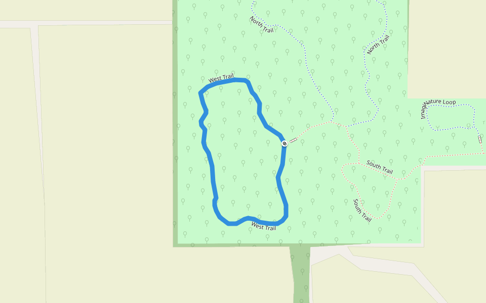 West Trail walking route map in Lima