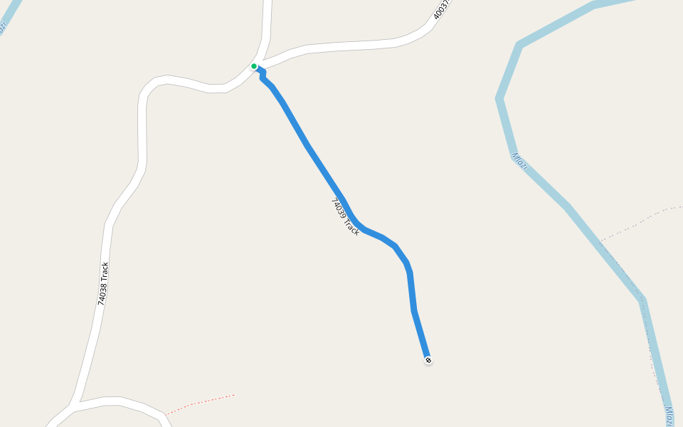 74039 Track walking route map in Ilanga