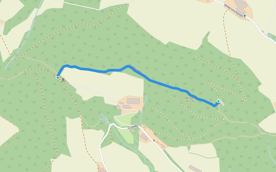Jägersteig walking route map in Grafendorf bei Hartberg