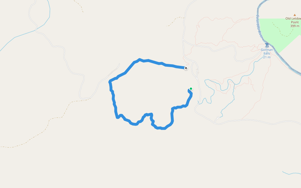 Lively Loop walking route map in San Saba