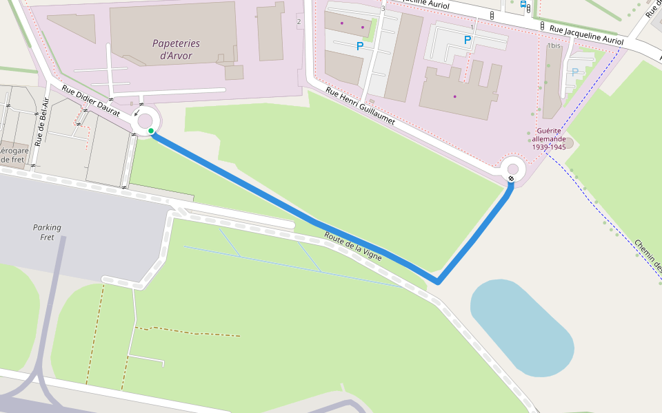 Route de la Vigne walking route map in Saint-Jacques-de-la-Lande