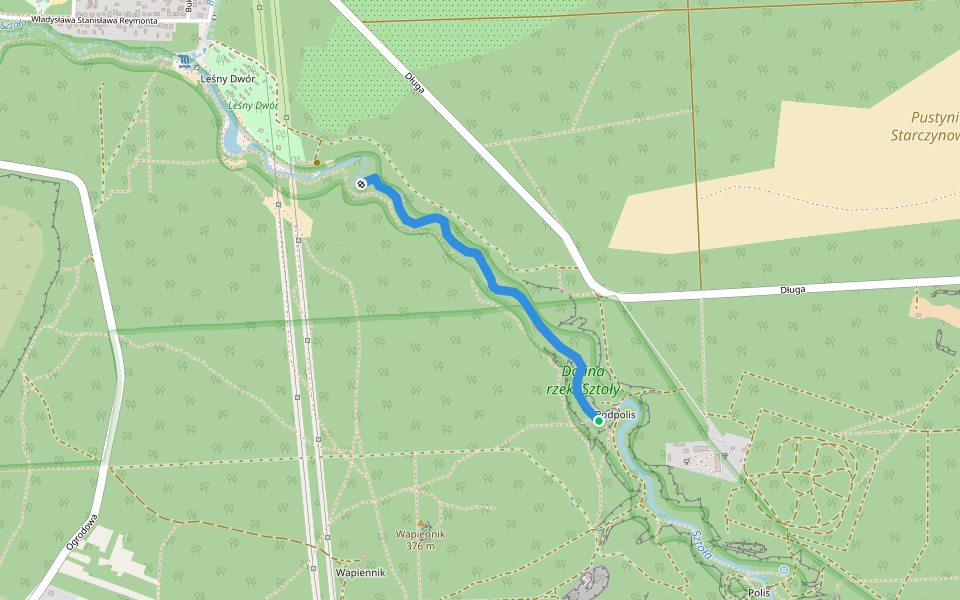 Sztoła walking route map in Bukowno
