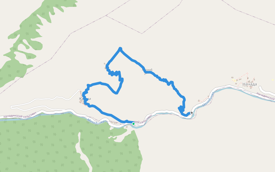 ул. Магомеднабиева Набибула walking route map in Zhazhada