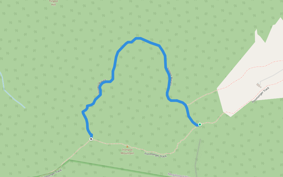 Ironpot Bypass walking route map in Megalong Valley