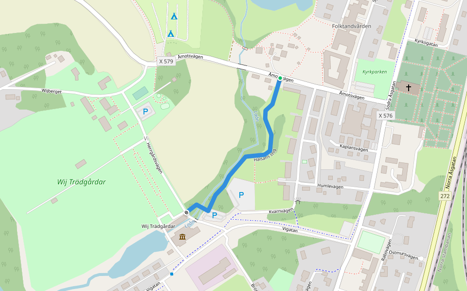 Hälsans stig walking route map in Ockelbo