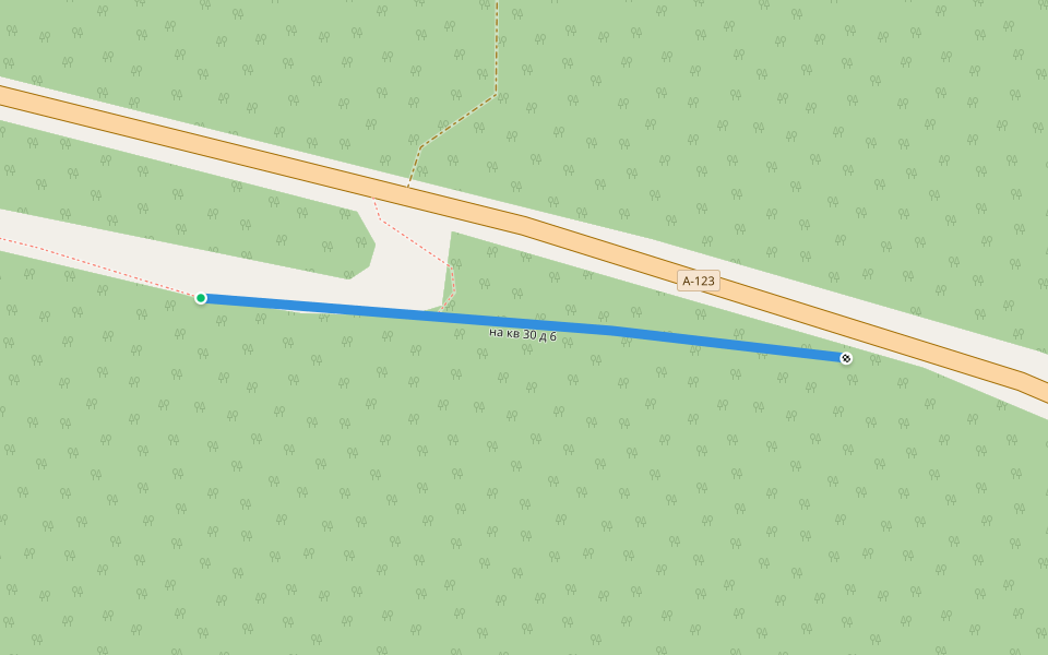 на кв 30 д 6 walking route map in Shirokiy Priluk