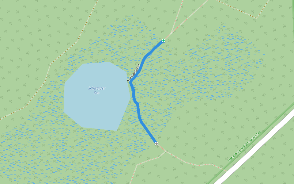 Knüppelpfad walking route map in Bernitt