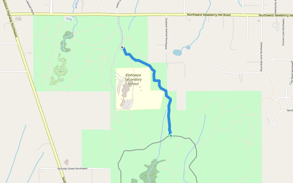Deer Fern Trail walking route map in Silverdale