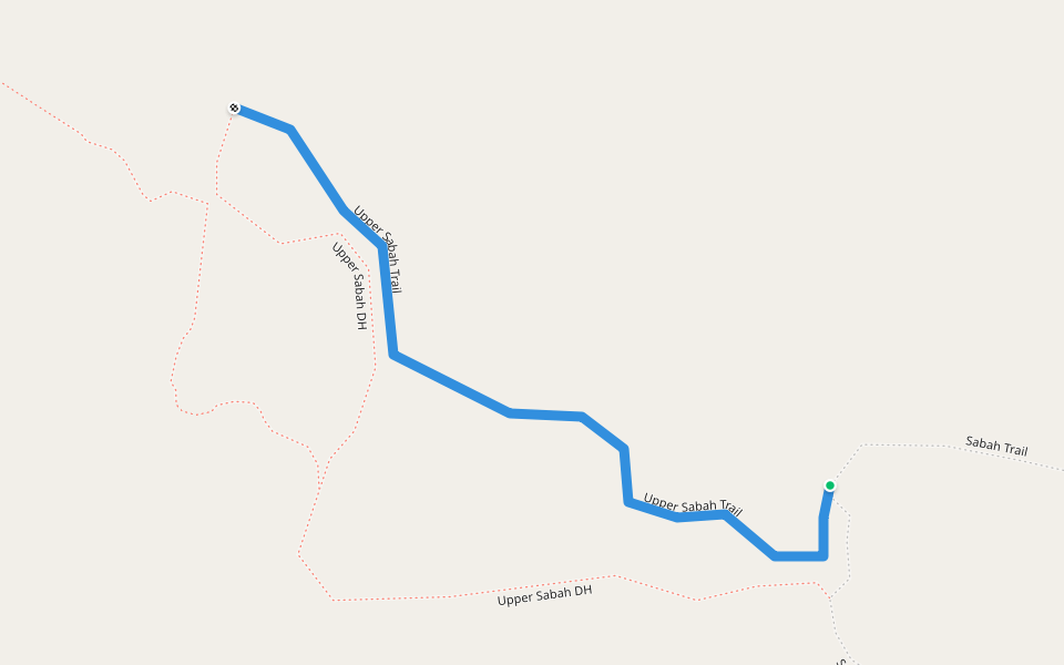 Upper Sabah Trail walking route map in Arayat