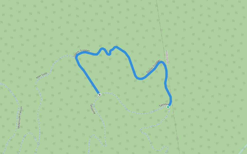 Storm Trooper walking route map in Huntington
