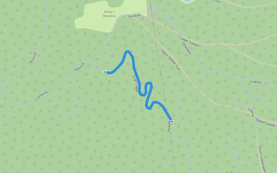 Light Saber walking route map in Huntington