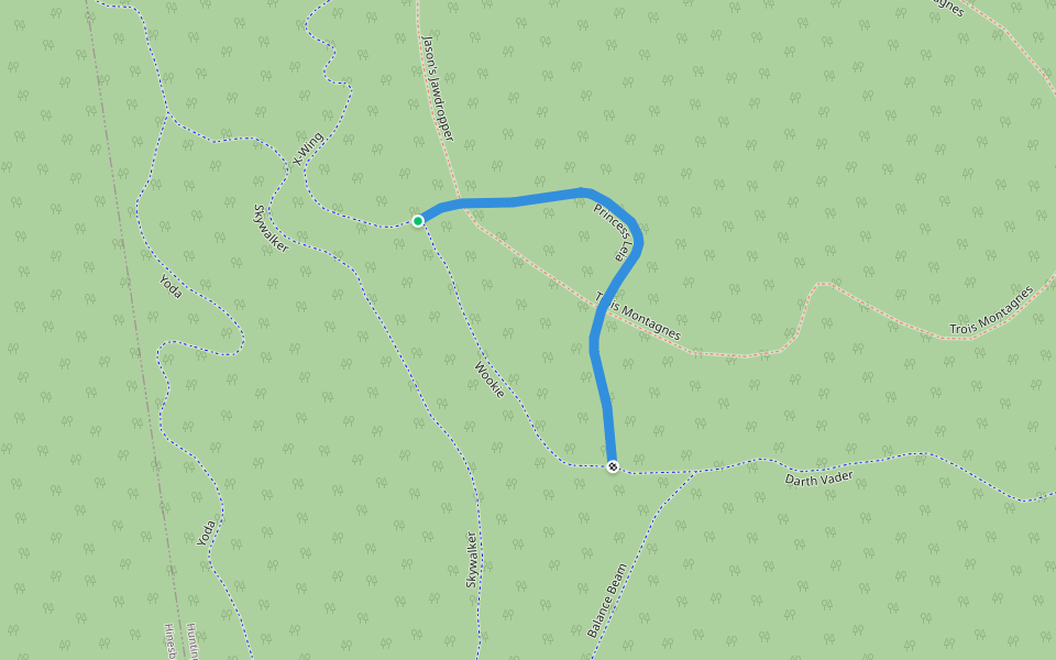 Princess Leia walking route map in Huntington