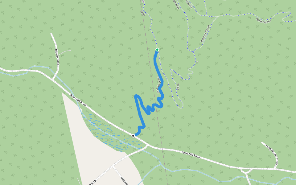 Texas Hill Trail walking route map in Hinesburg