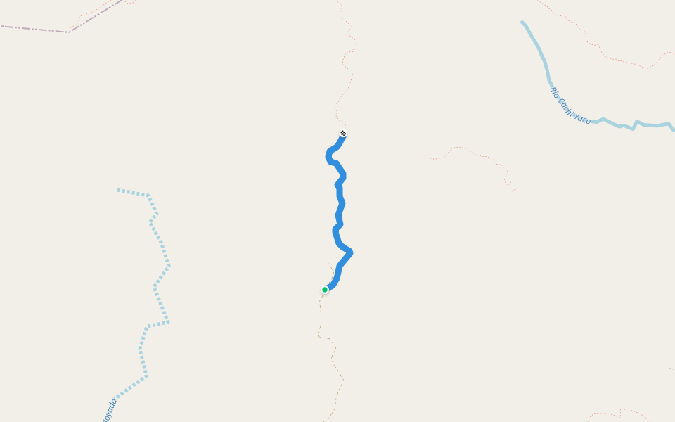 Moto trail walking route map in Tafí del Valle