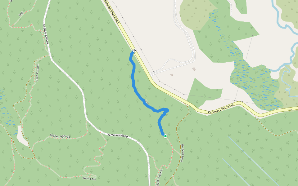 Dux walking route map in Kerikeri