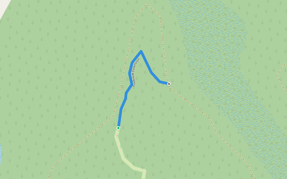 Firebreak Extension walking route map in Kerikeri