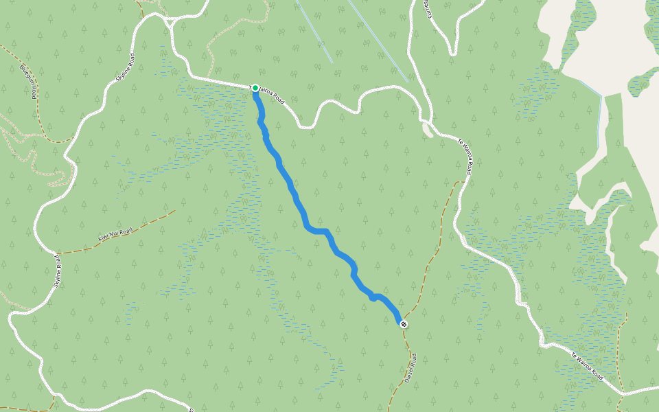 Croak Road walking route map in Kerikeri