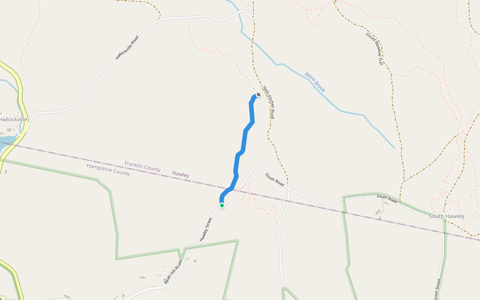 Skid Road - South walking route map in Plainfield