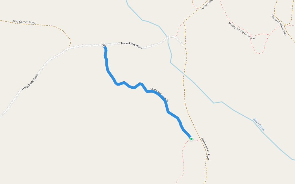 Skid Road - North walking route map in Plainfield