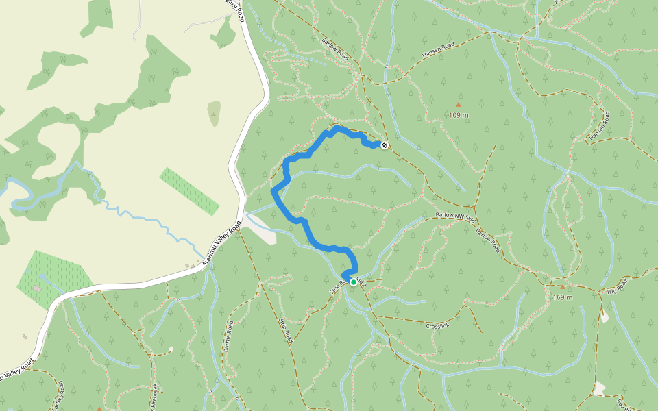 Joe's Bridge walking route map in Riverhead