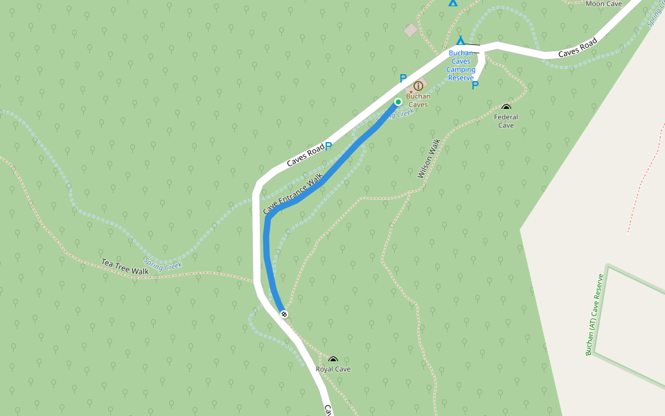 Cave Entrance Walk walking route map in Buchan