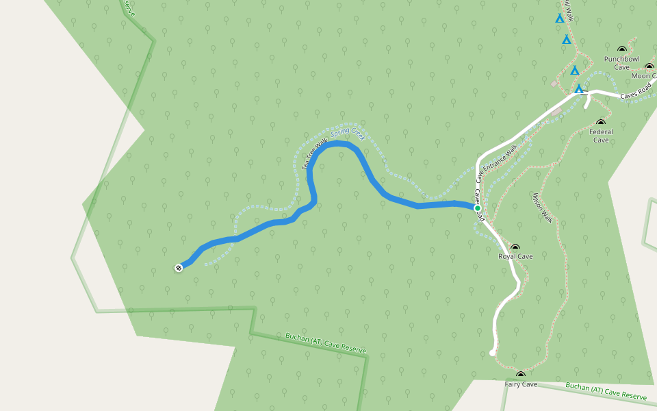 Tea Tree Walk walking route map in Buchan
