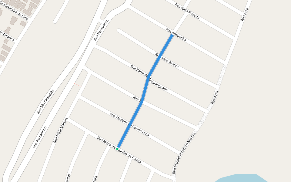 Rua 24 walking route map in São Gonçalo do Amarante