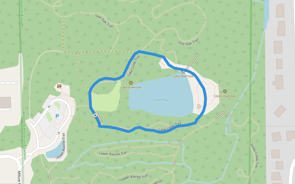 Lake Loop Trail Walking and Running Jacksonville, Florida Pacer