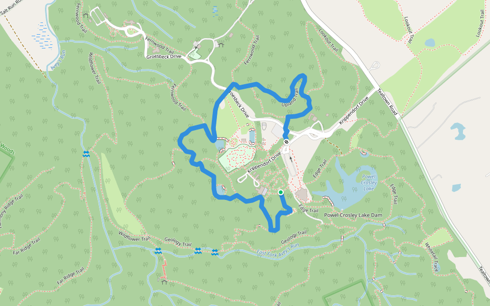 Upland Trail walking route map in Milford