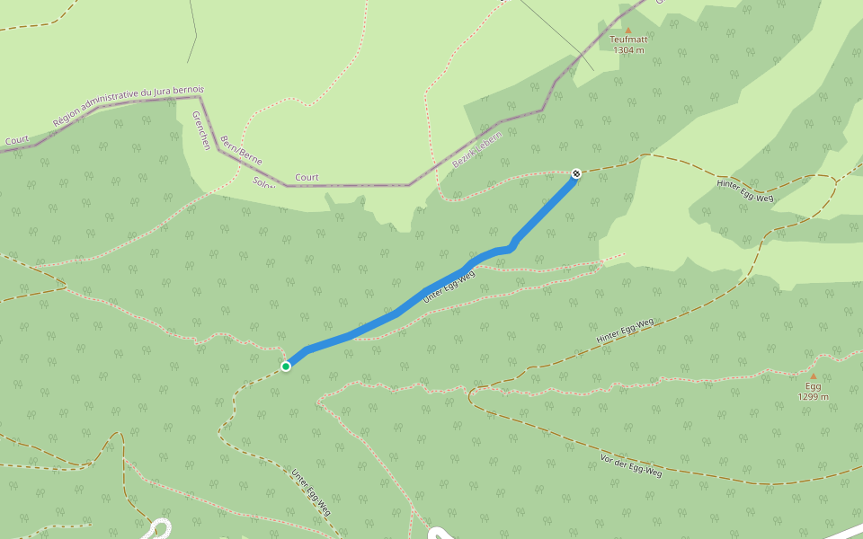 Unter Egg-Weg walking route map in Grenchen