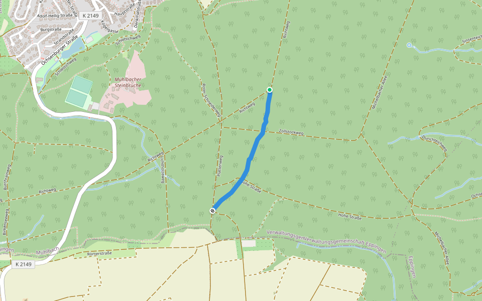 Eppinger-Linie Schanzenschlag walking route map in Eppingen