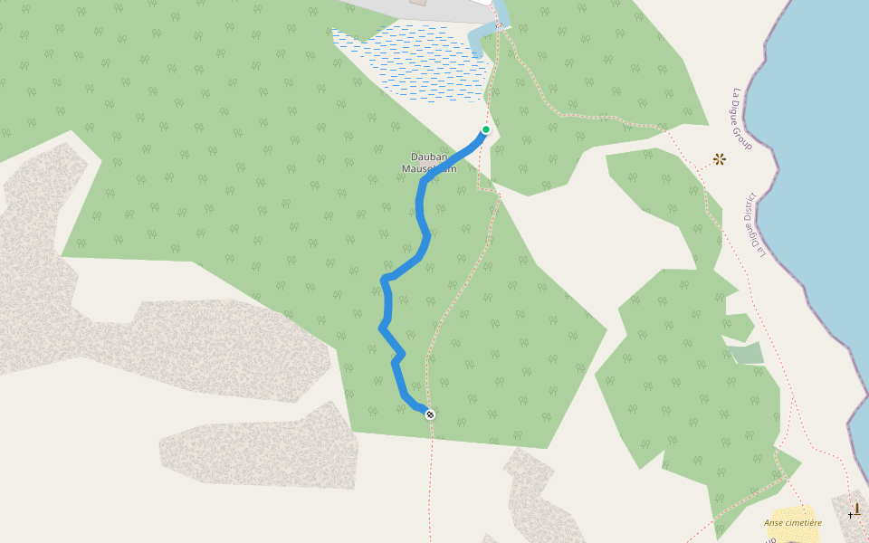 Silhouette Island Native Plant Trail walking route map in Silhouette